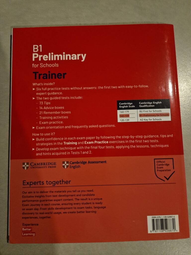 B1 Preliminary for schools Trainer