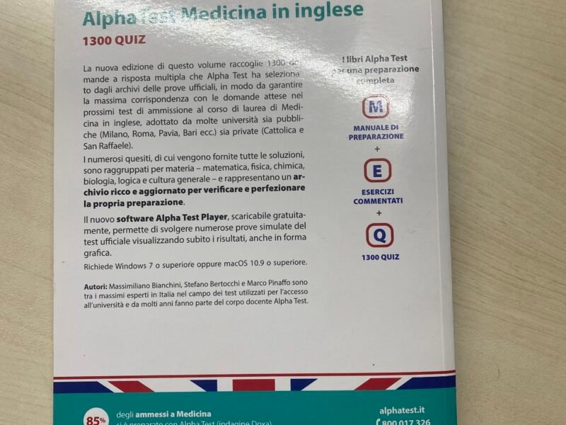 AlphaTest medicina in inglese