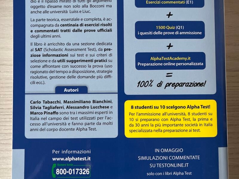 Alpha test Bocconi 14esima edizione