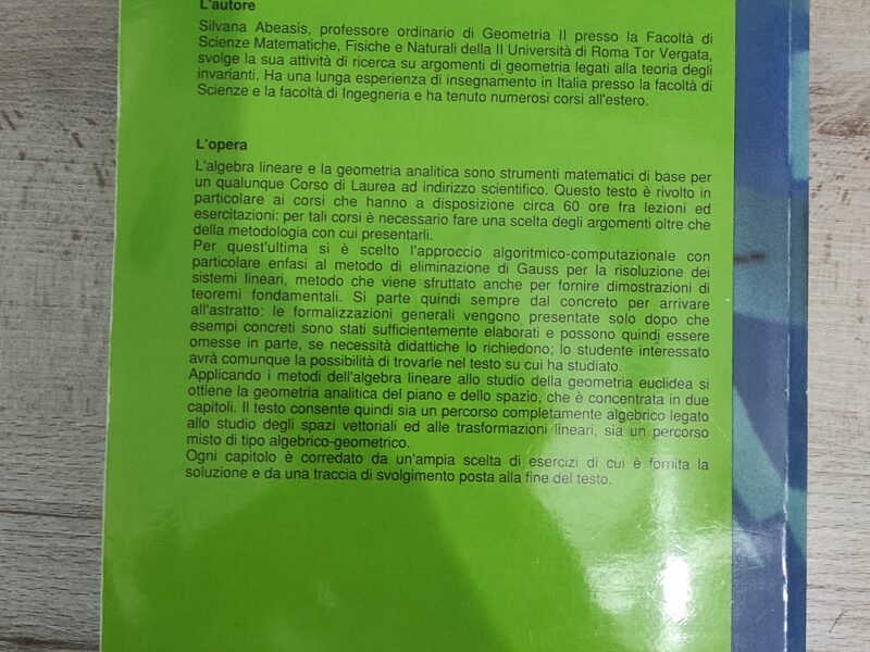 Elementi di algebra lineare e geometria