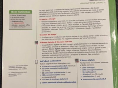 itinerario nell’arte 1 quarta edizione versione verde compatta