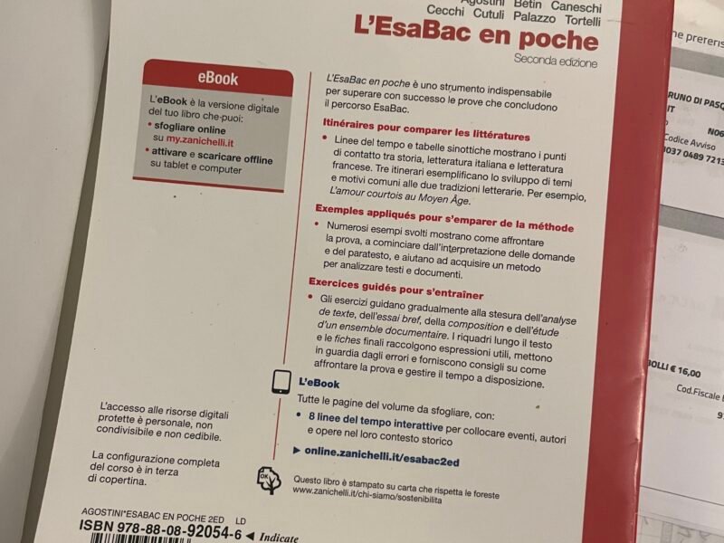 Libro "L'Esabac en poche"