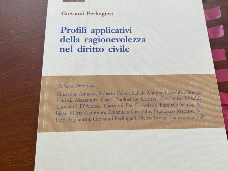 PROFILI APPLICATIVI DELLA RAGIONEVOLEZZA NEL DIRITTO CIVILE