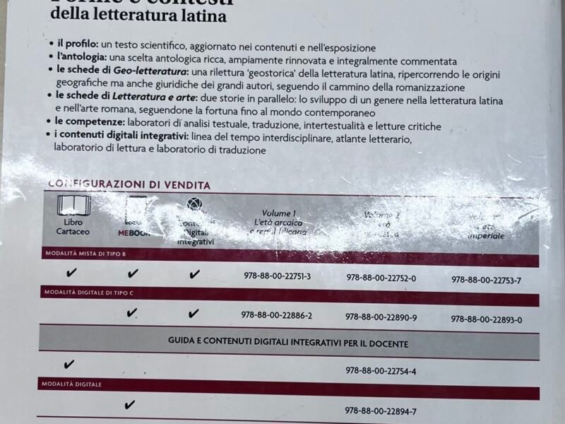 FORME E CONTESTI della letteratura latina