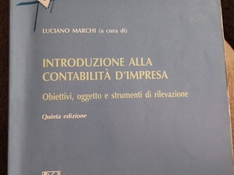 INTRODUZIONE ALLA CONTABILITA' D'IMPRESA