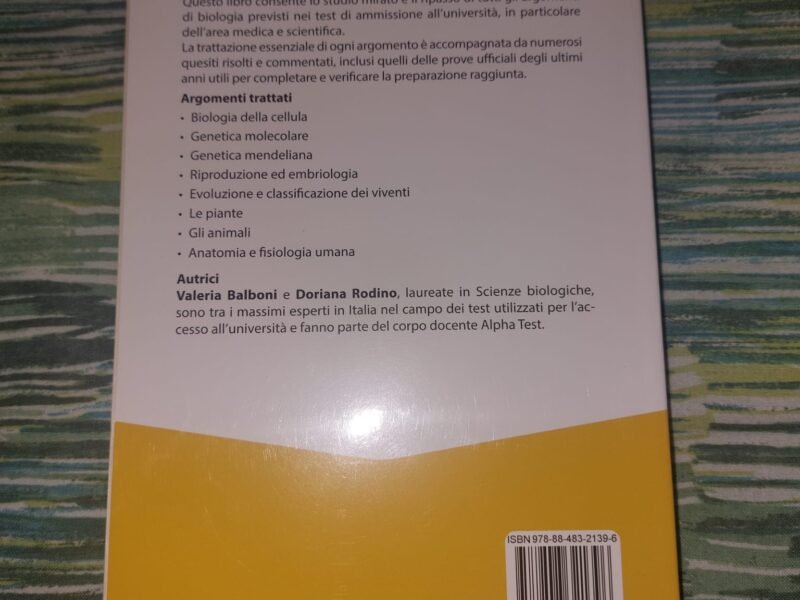 Alpha Test biologia. Per i test di ammissione all'università