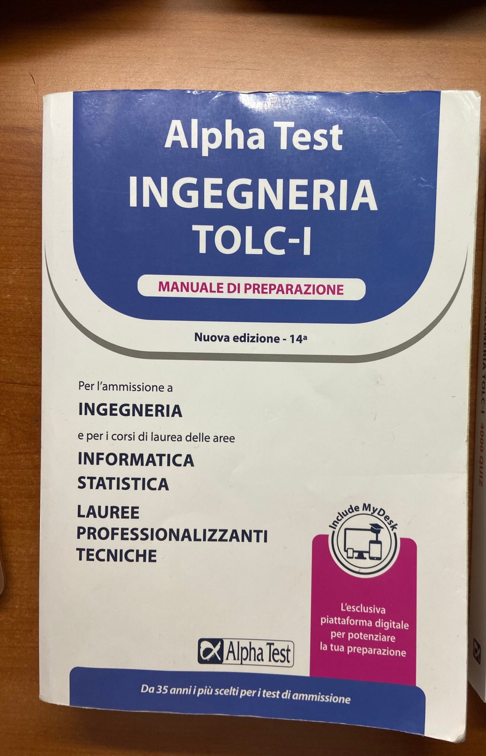 Kit di preparazione ALPHA Test Ingegneria TOLC-I. 
