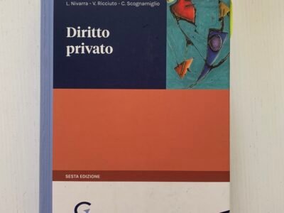 Diritto Privato, Giappichelli L.Nivarra - v. Ricciuto - C.Scognamiglio, sesta edizione
