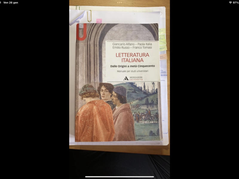 Letteratura Italiana, Dalle Origini a metà Cinquecento