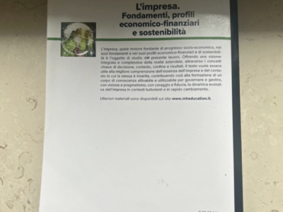 L’impresa fondamenti economico- finanziari e sostenibilità