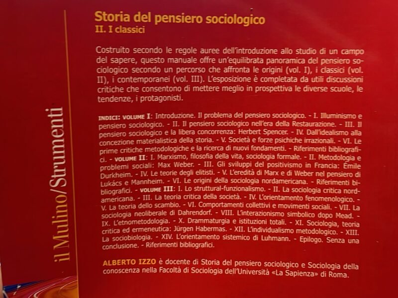 Storia del pensiero sociologico II.I i classici