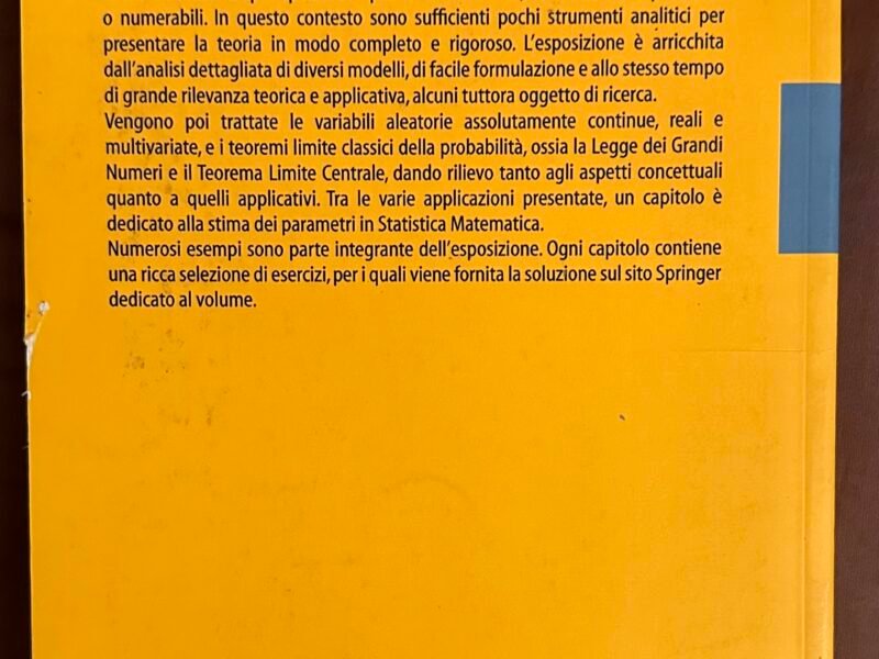 Probabilità - Un'introduzione attraverso modelli e applicazioni