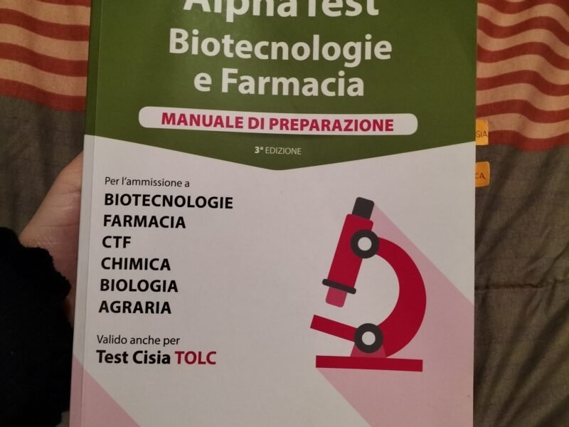 Alpha test biotecnologie e farmacia