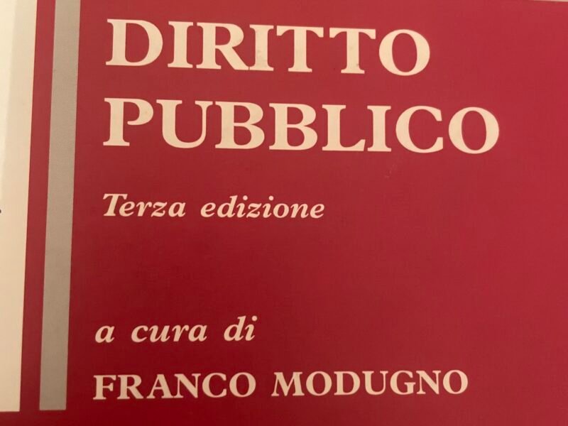 Diritto Pubblico a cura di Franco Modugno
