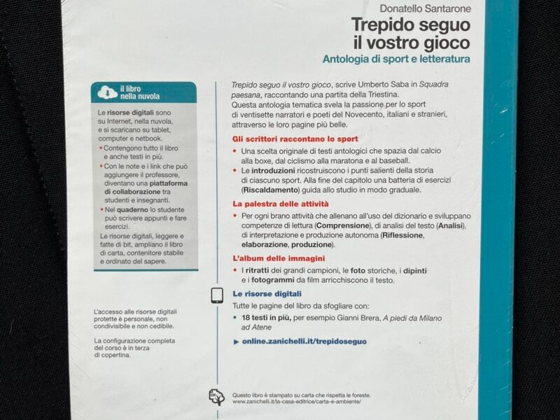 Trepido seguo il vostro gioco, antologia di sport e letteratura