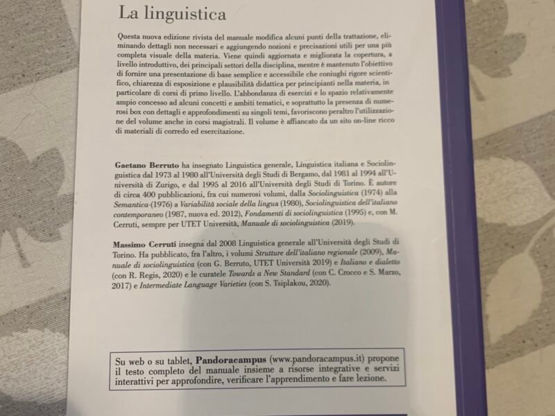 La linguistica Un corso introduttivo