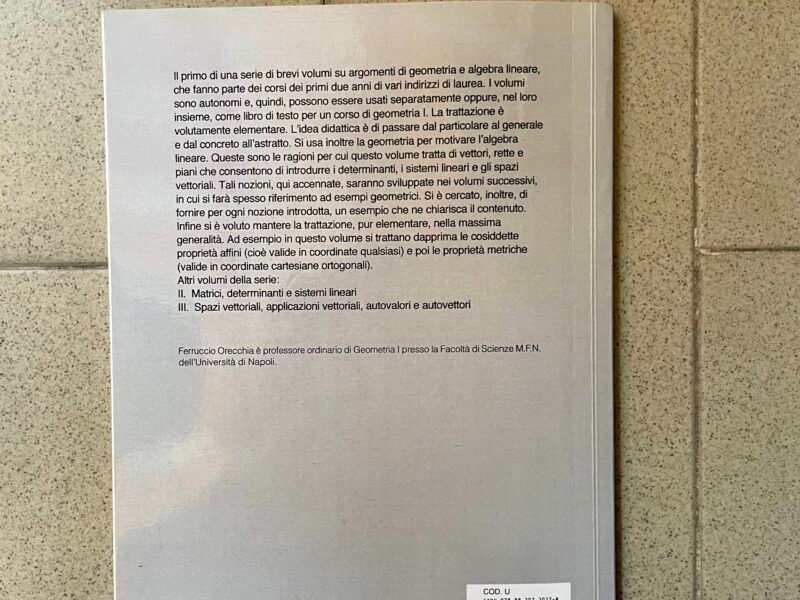 ELEMENTI DI GEOMETRIA E ALGEBRA LINEARE