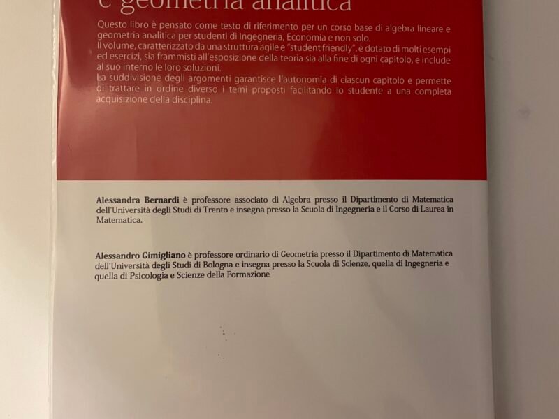 Algebra lineare e geometria analitica