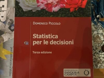 Libro Statistica per le decisioni " domenico Piccolo" terza edizione IL MULINO