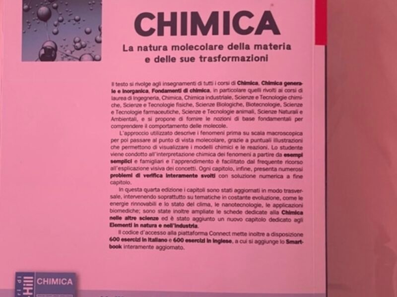 Chimica - La natura molecolare della materia e delle sue trasformazioni