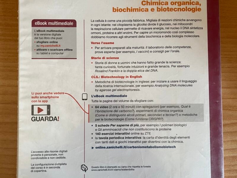 Carbonio, metabolismo, biotech .Chimica organica,biochimica e biotecnologie