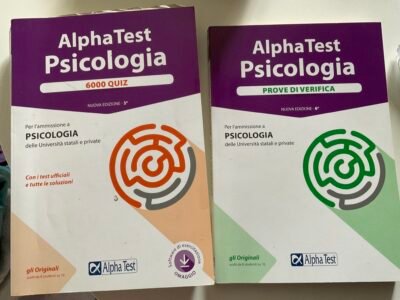 2 libri Alpha test per l’ammissione a psicologia