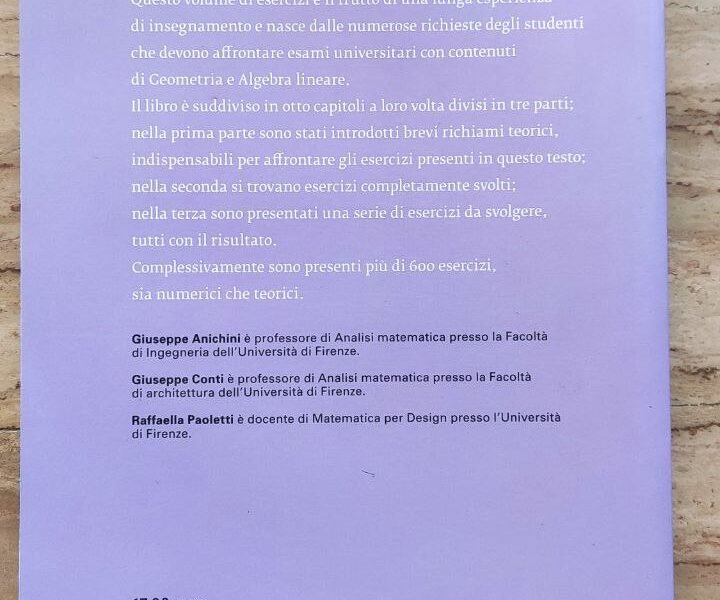 Algebra lineare e geometria analitica - Eserciziario