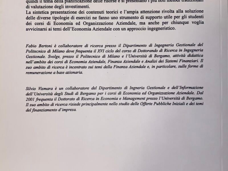 Economia aziendale, Teoria e applicazioni - seconda edizione