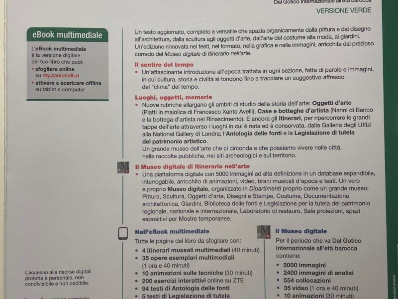 Itinerario nell’arte 2 versione verde - Dal Gotico internazionale all’età barocca