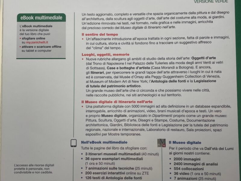 Itinerario nell’arte 3 versione verde - Dall’età dei lumi ai giorni nostri