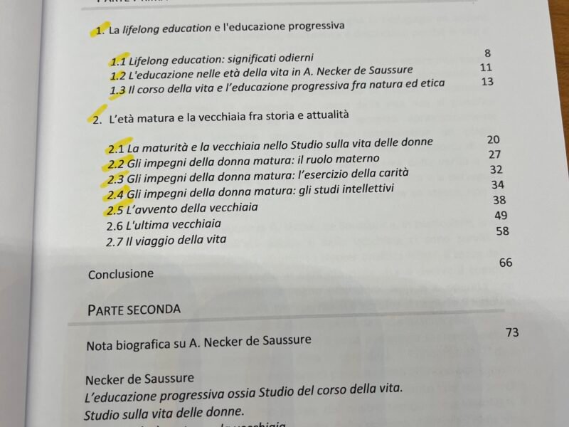 La vita umana come educazione