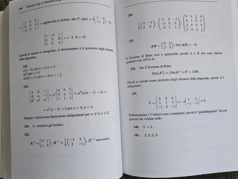 Esercizi di calcolo Infinitesimale e Algebra lineare