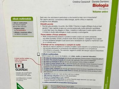 Biologia volume unico zanichelli- Cristina Cavazzuti Daniela Damiano