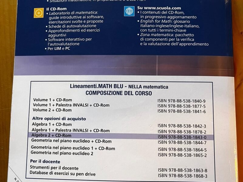 Lineamenti.Math blu nella matematica Algebra 2